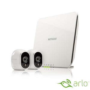 Arlo Smart Home Indoor/Outdoor Wireless High-Definition IP Security Cameras (2-Pack) - White/Black (vms3230)