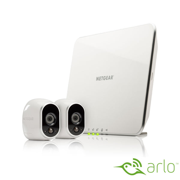 Arlo Smart Home Indoor/Outdoor Wireless High-Definition IP Security Cameras (2-Pack) - White/Black (vms3230)