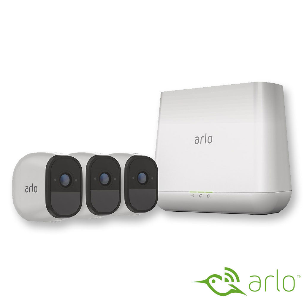 Arlo Pro - 3-Camera Outdoor Wireless Surveillance System - White (vms4330)